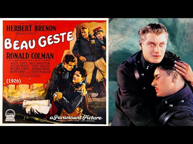 Beau Geste (1926, Ronald Colman, Action, Adventure, Drama, War)