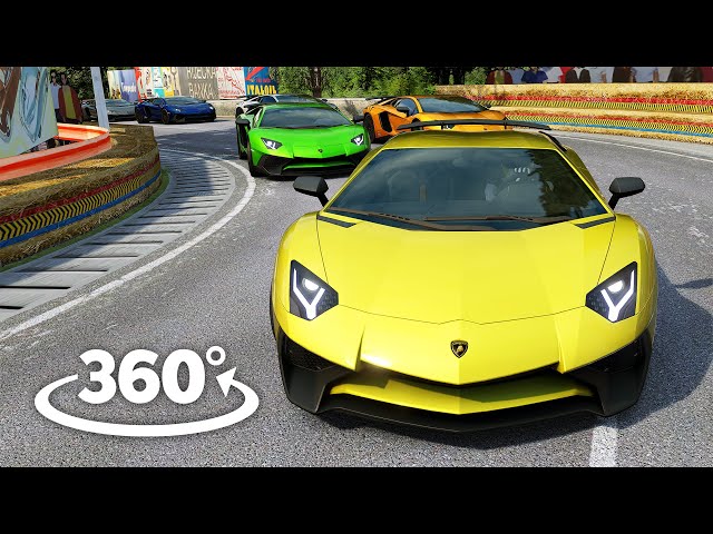 360° VR Lamborghini Aventador SV amazing engine sound