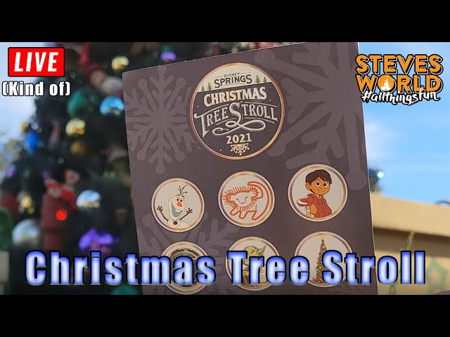 🔴 LIVE (Kind of): The Christmas Tree Stroll at Disney Springs in Walt Disney World!