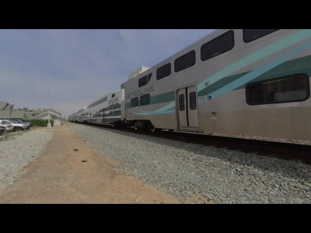 VR180 - Metrolink IEOC Line Train #859 Southbound in Oceanside CA - August 1th 2020