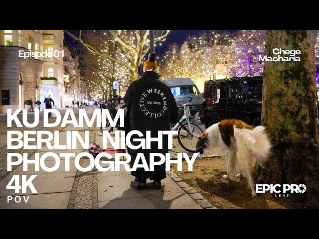 Kurfürstendamm Straße Berlin  at night pov photography in 4K .