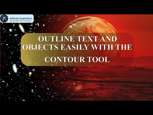 Outline Text Quickly and Easily in Affinity Designer V2 On iPad Using The Contour Tool