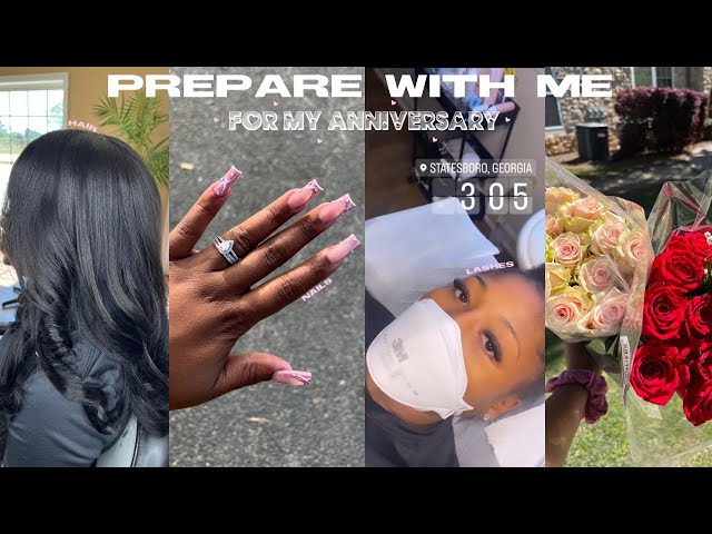 PREPARE WITH ME FOR MY ANNIVERSARY: nails, lashes, wax, & hair + trying clip in’s for the first time