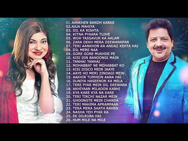 Live :- BEST Songs Udit Narayan & Alka Yagnik | 90’S Bollywood Old Hindi Songs💘Old Hindi Love Song💘