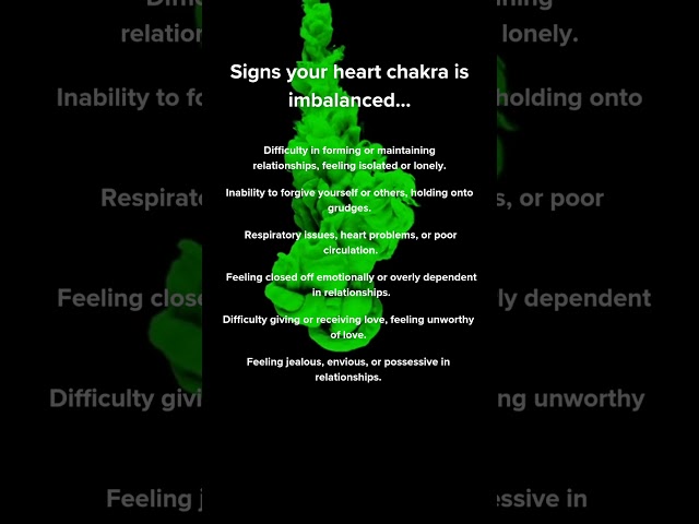 Your Heart Chakra is blocked! 💚#heartchakra #imbalance #healing