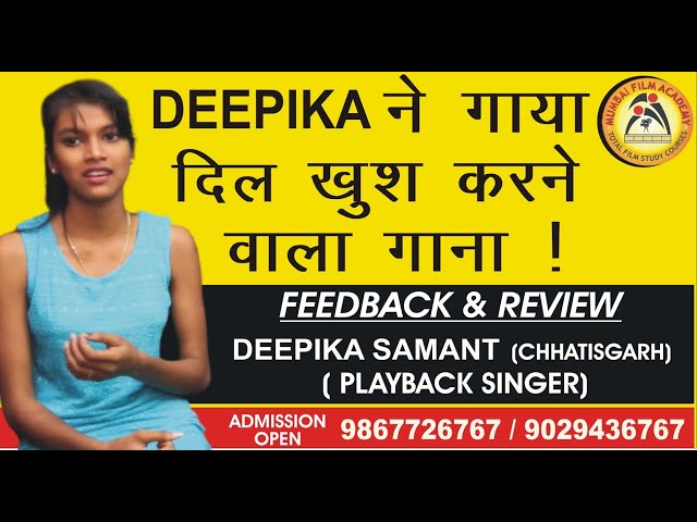 Playback Singer Deepika Student feedback of Mumbai Film Academy | Singing Classes in Mumbai.