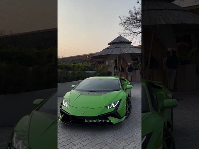 Parmish Verma 😈🔥New Lamborghini Huracan 💚🔥#aura #status #parmishverma #lamborghini #shorts #aura #yt