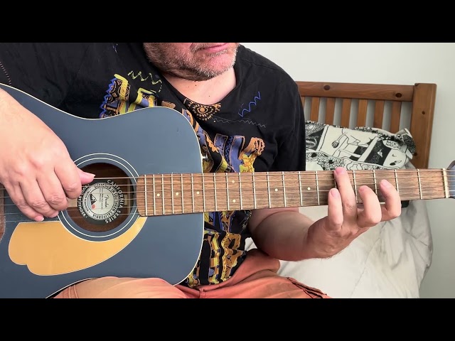 Acoustic Blues - A Minor Blues Exercise - Melody - Chords - Acoustic Guitar Lesson