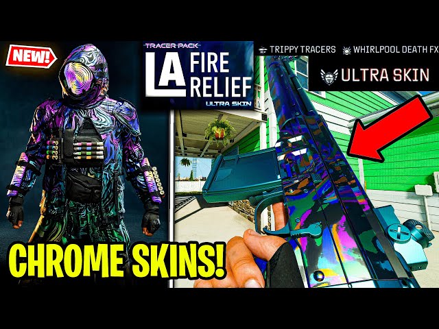 NEW Tracer Pack LA FIRE RELIEF Ultra Skin Bundle in BO6 WARZONE! (Null AK74 Plasmic Chrome Operator)