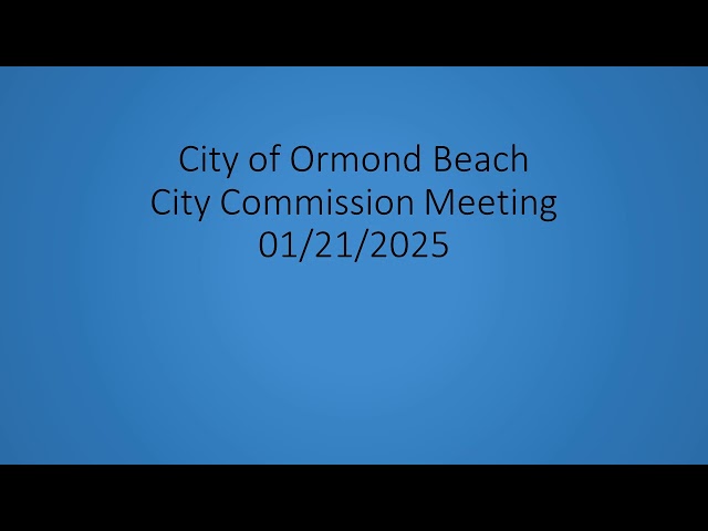 City Commission Meeting 1-21-2025