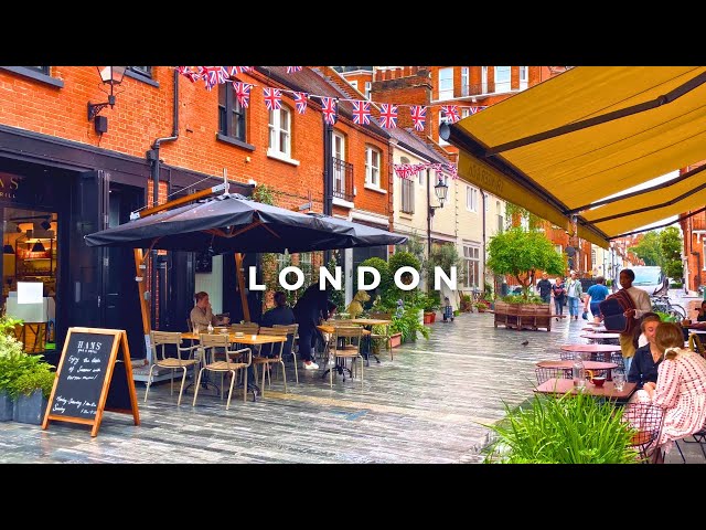 Beautiful RAINY Day in Chelsea London | London Walking Tour | RAIN ASMR