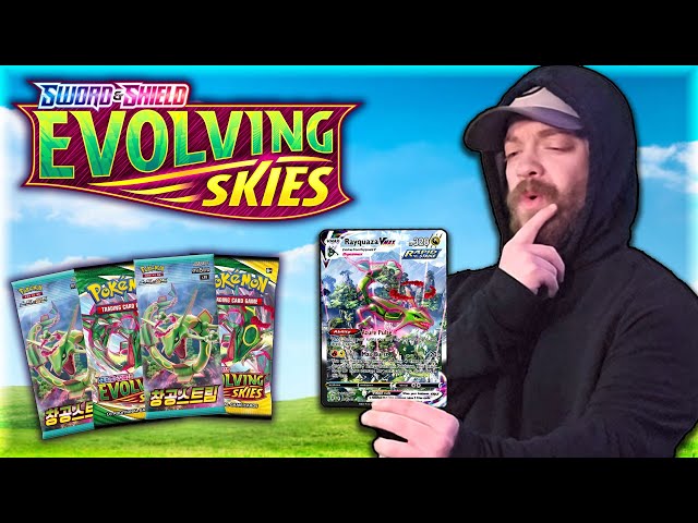 Not Stopping Until I Pull The RAYQUAZA! Evolving Skies/Blue Sky Stream Pokémon Card Opening!