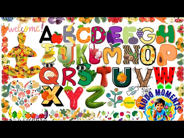 ABC Phonics Song, Alphabet Song, Healthy Alphabet Harvest Fruits and Veggies from A to Z!