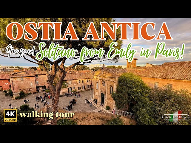 OSTIA ANTICA 4k walking tour + captions 😍 hidden gem near Rome called SOLITANO