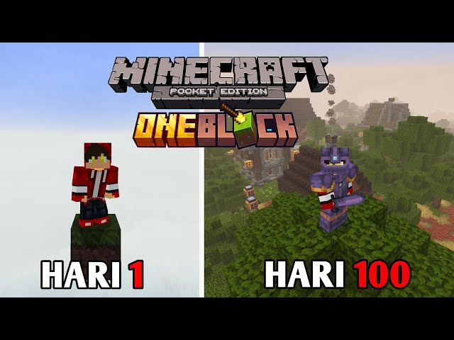 100 Hari Di Minecraft Bedrock Tapi One Block