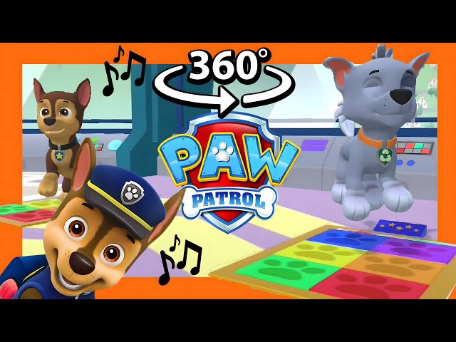 360° VR 🐾PAW PATROL 🐕‍🦺 PUP PUP BOOGIE Song🎶Patrol Mighty Pups Save Adventure Bay |🚔CHASE Vs ROCKY🪨