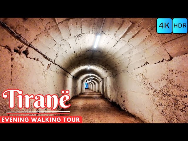 Tirana Bunk'Art 1  Linzë Area Walking Tour  🇦🇱 Street Walking Tour in 4K HDR  | 4K Albania 60fps