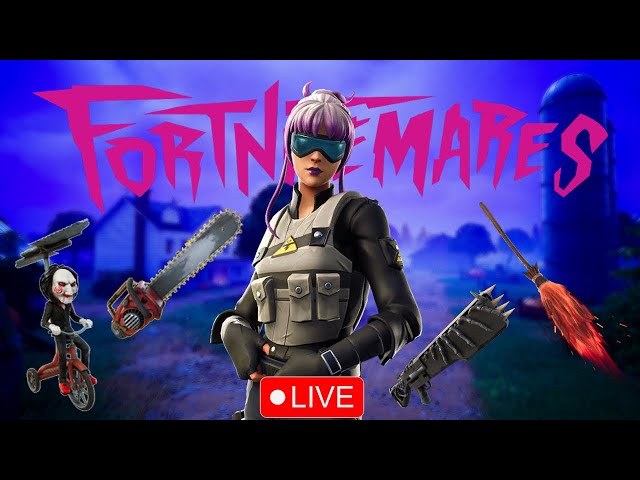 LIVE🔴Back playing the new Fortnitemares update!! Get in here :)