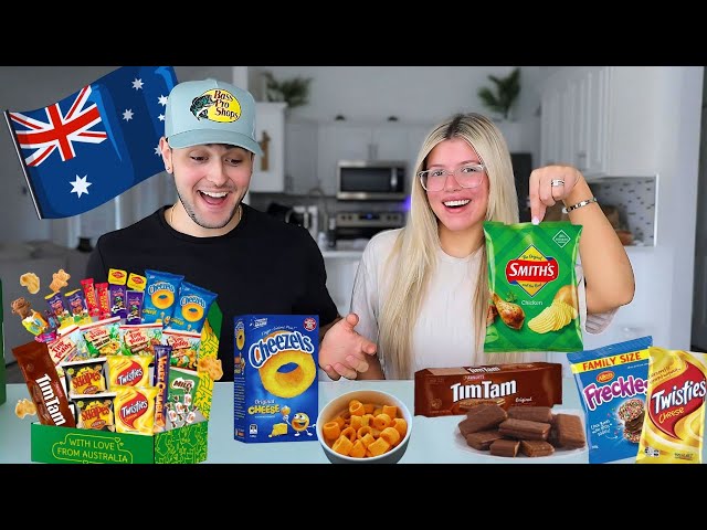 Trying AUSTRALIAN SNACKS For The First Time!!