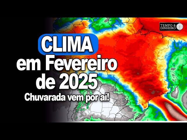 Saiba como fica a previsão do tempo para fevereiro com Ronaldo Coutinho. Chuvarada sobre o Brasil