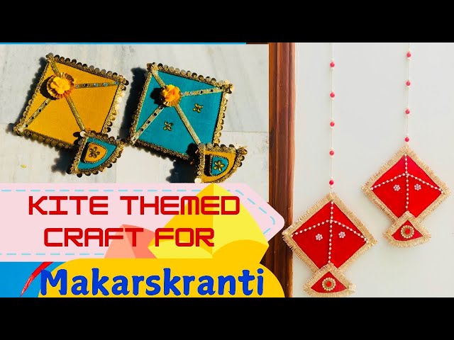 How to make kite shape Envelope for makarskranti/ Wall Hanging/cardboard craft/festivedecor#kite