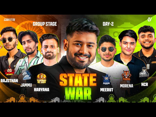 State Wars Season 2 🗿 League Stage Day 2 🔥 #freefire #freefirelive #rockyrdxlive