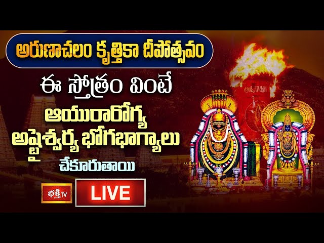 LIVE :అరుణాచల కృత్తికా దీపోత్సవ సమయంలో ఈస్తోత్రం వింటే ఆయురారోగ్య అష్టైశ్వర్య భోగభాగ్యాలు చేకూరుతాయి