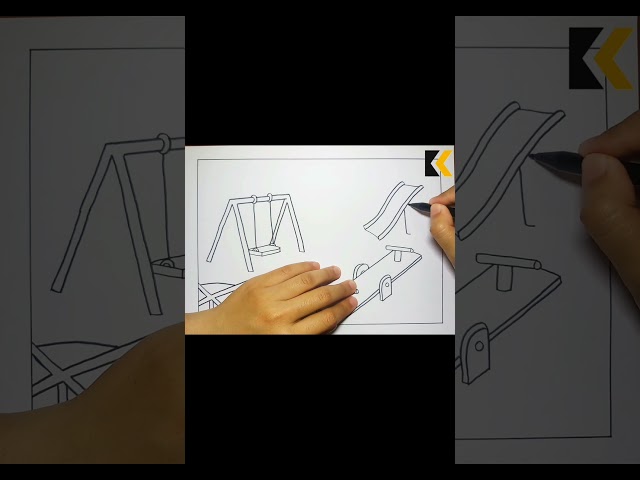 How To Draw Playground Easily #playground #park #drawing