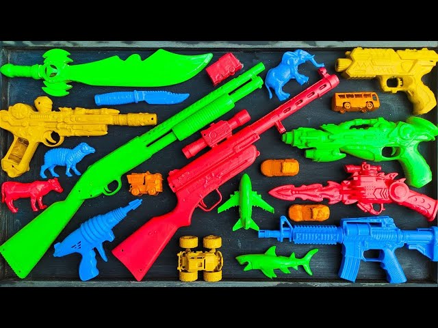 Cleans Shotgun, Ak 47, Glock Pistol, Sniper Rifle, Bubblegun, Pistol Laser, M16 Monster, M806 Gun