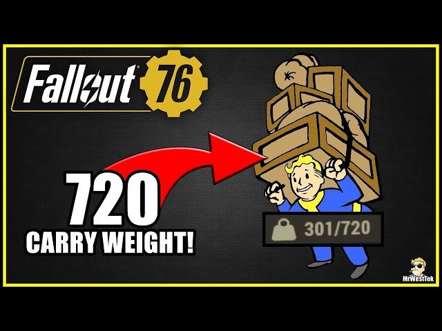 How To Improve Your Carry Weight - Fallout 76