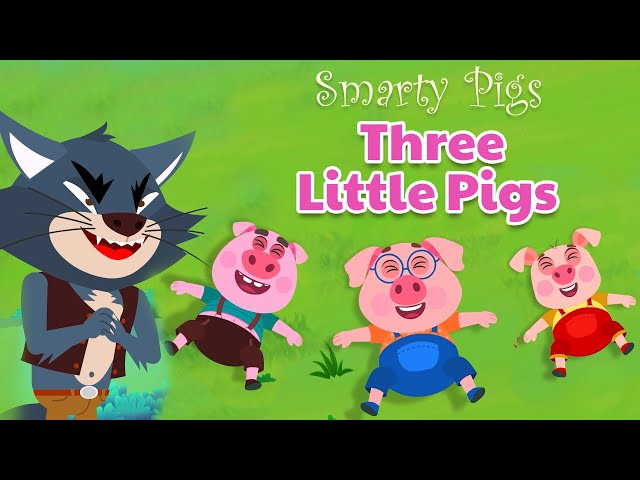 Three Little Pigs and Big Bad Wolf | English Fairy Tales | Smarty Pigs