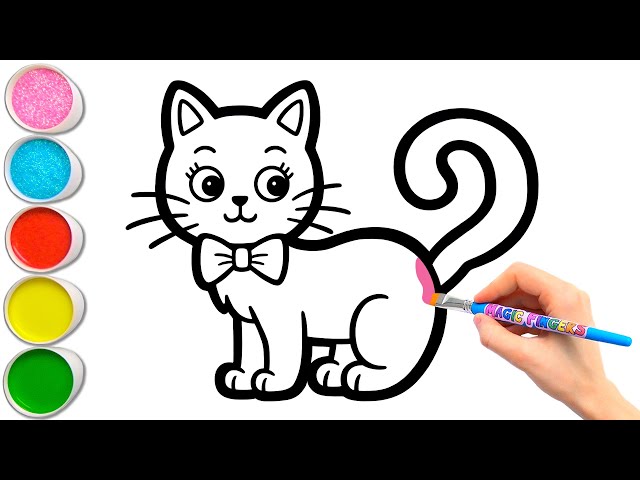 5 Beautiful Cats Drawing and Painting for Kids 😻🐈😻 Learn Easy Drawing Techniques #369