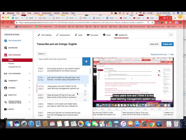 How to Transcribe in Youtube Spring 2019 Update