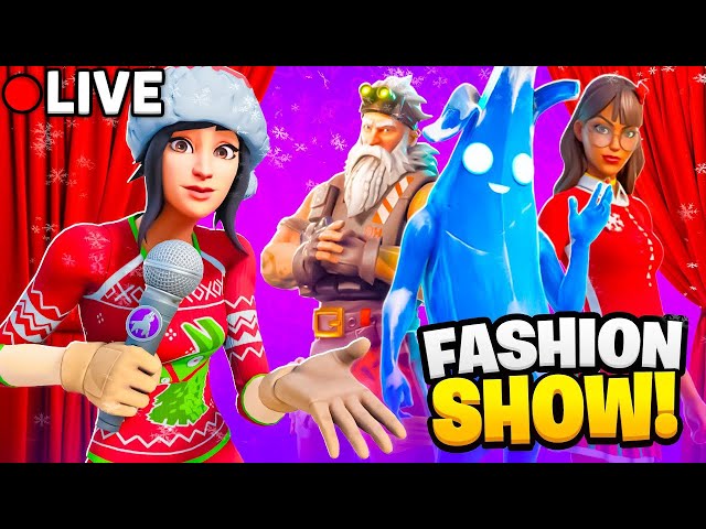 🔴 REAL FORTNITE FASHION SHOW + HIDE & SEEK LIVE! (WIN = 13,500 VBUCKS) CUSTOM MATCHMAKING + V-BUCKS!