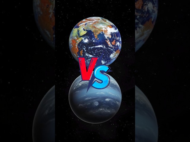 Earth VS Neptune 🌎🚀 #shorts #earth #space #universe #planet #solarsystem