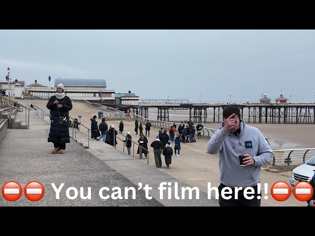 ** DONT FILM US OR THIS AREA ** Film Crew in Blackpool !! 🙅‍♂️🚫