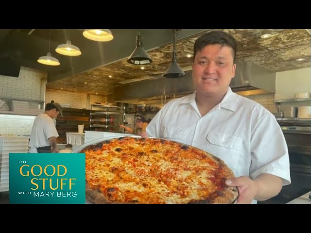 Cowabunga pizza's best cheese pizza slice  | The Good Stuff with Mary Berg