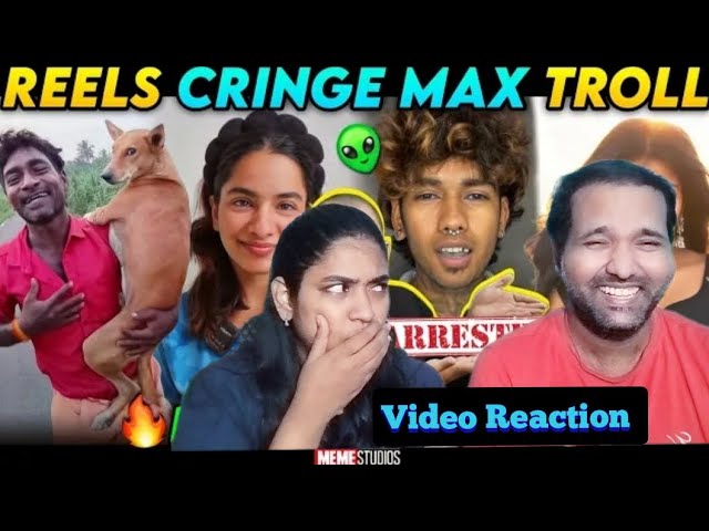 Instagram Cringe Reels Troll Video Reaction😬😳🤪🤣 | Meme Studio's  | Tamil Couple Reaction