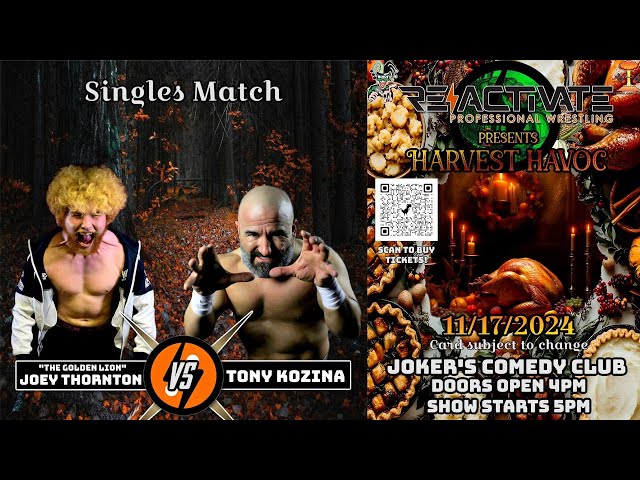 Joey Thornton vs Tony Kozina at Harvest Havoc