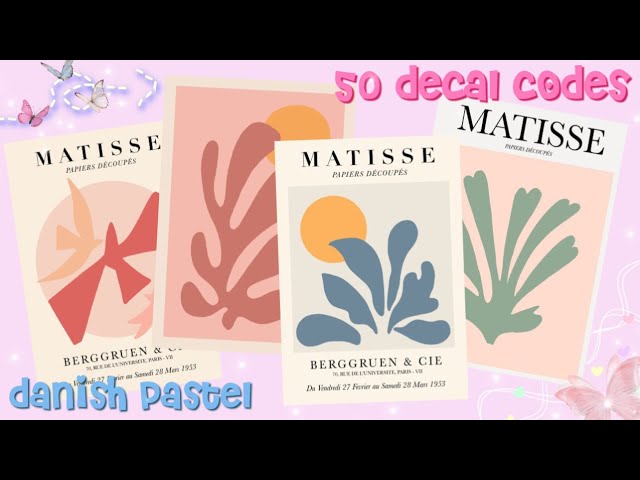 50 Danish Pastel Decal Codes P2 {Roblox Bloxburg} ||ellvixia