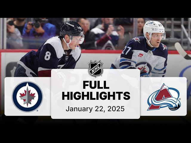 NHL Highlights | Jets vs. Avalanche | January 22, 2025