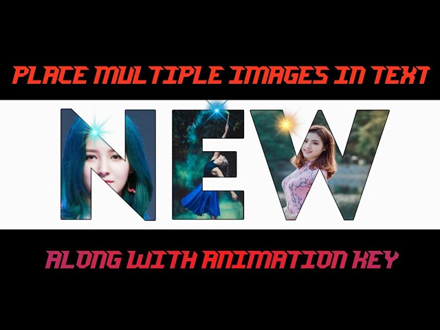 How to place multiple image/video inside text using filmora9||How to use video keyframe||2020