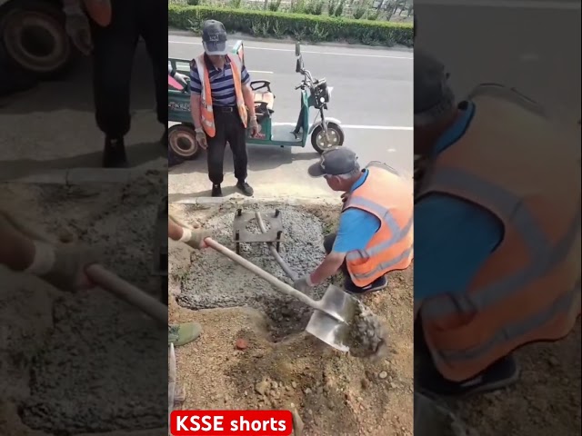 A simple way to install the street lighting poles' foundations anchors #learning #construction