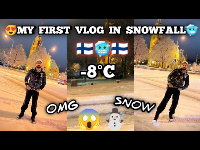 🇫🇮 My First Vlog In Snowfall ❄️☃️ ll Burger King _ -8*c🇫🇮 In Finland