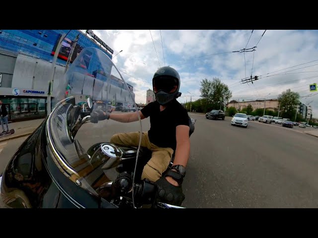 По Иркутску на мотоцикле | Улица 1-я Советская | видео 360 | #motorcycle