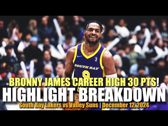 Bronny James looks like a PRO! CAREER HIGH 30 Point Game! | Full Breakdown