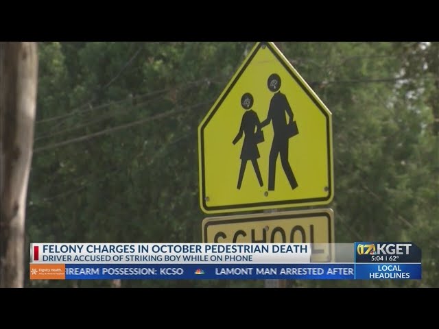 Felony charges in October pedestrian death