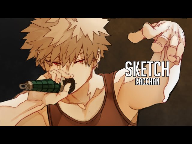 coloreando Sketch de Horikoshi! - Bakugou Katsuki