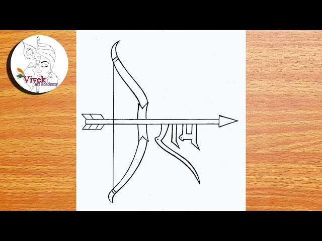 Arrow and Bow of Lord Rama | Dussehra 2024 Sketch | God Ram Easy Drawing