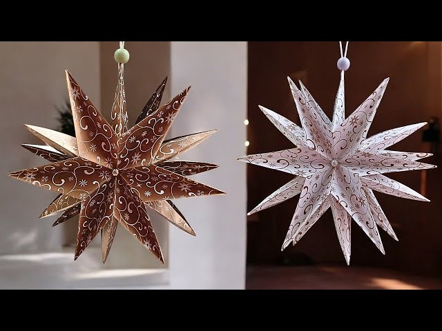 Volumetric Paper Star * 3D Folding Paper Craft for Home Decoration * Christmas Ornaments